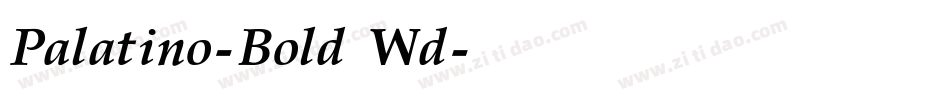 Palatino-Bold Wd字体转换